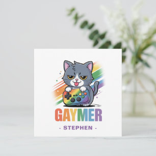 Gaymer - Rainbow Gaming Cat with Console   LGBTQ 2