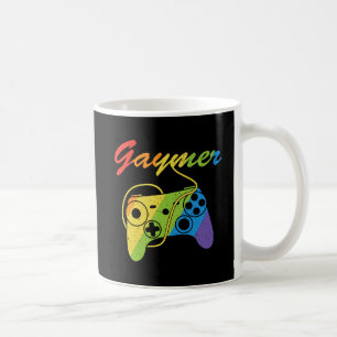 Gaymer Rainbow Video Game Controller Gaming Coffee Mug