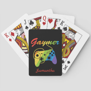 Gaymer   Rainbow Video Game Controller   Gaming Playing Cards