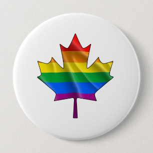 GAYNADIAN MAPLE LEAF 4 INCH ROUND BUTTON