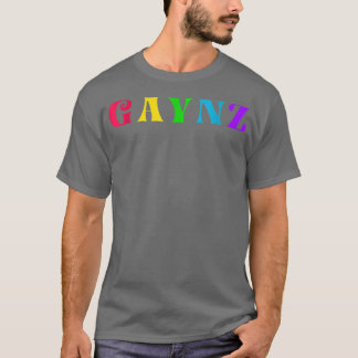 Gaynz Gay Gym Sport Queer LGBQT Colourful Quote  T-Shirt