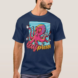 GAYpresso Rainbow Octopus Coffee Espresso LGBT Pri T-Shirt