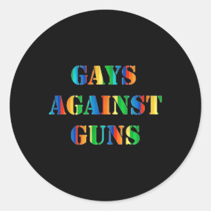 Gays Against Guns Rainbow Protest March Resist Classic Round Sticker