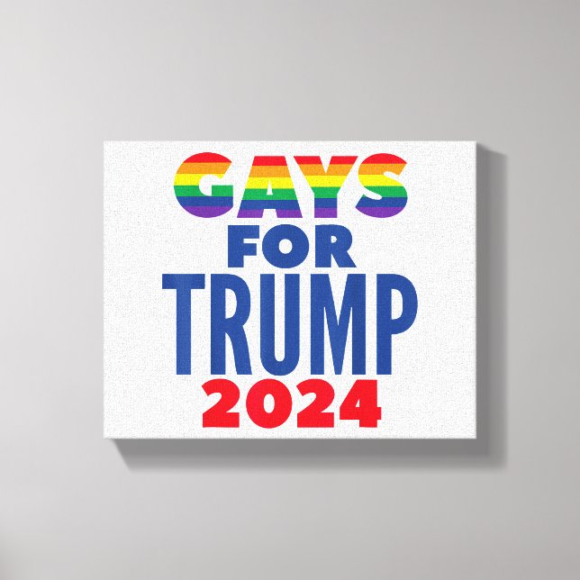 Gays For Trump 2024 Election Canvas Print (Front)