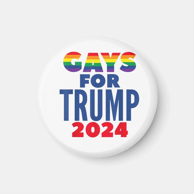 Gays For Trump 2024 Election Magnet (Front)