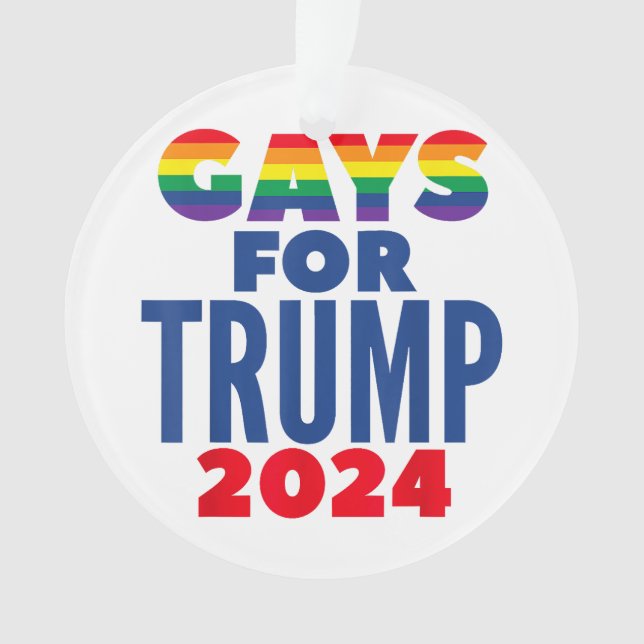 Gays For Trump 2024 Election Ornament (Front)