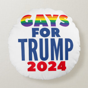 Gays For Trump 2024 Election Round Pillow