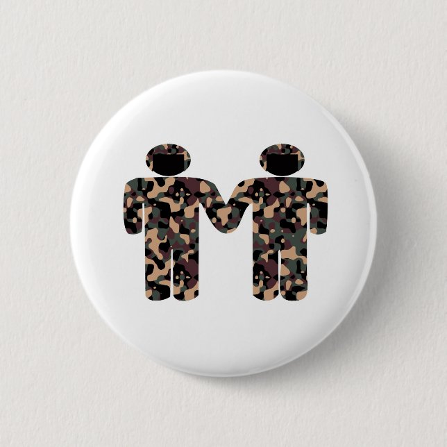 Gays in uniform 2 inch round button (Front)