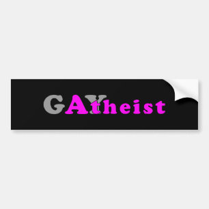 Gaytheist bumper sticker