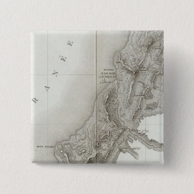 Gaza, Israel 2 Inch Square Button (Front)