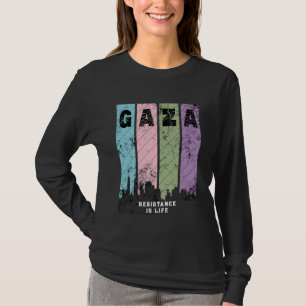 GAZA Long-Sleeve Protest T-Shirt Solidarity