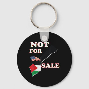 Gaza Strip Trump Not For Sale Keychain