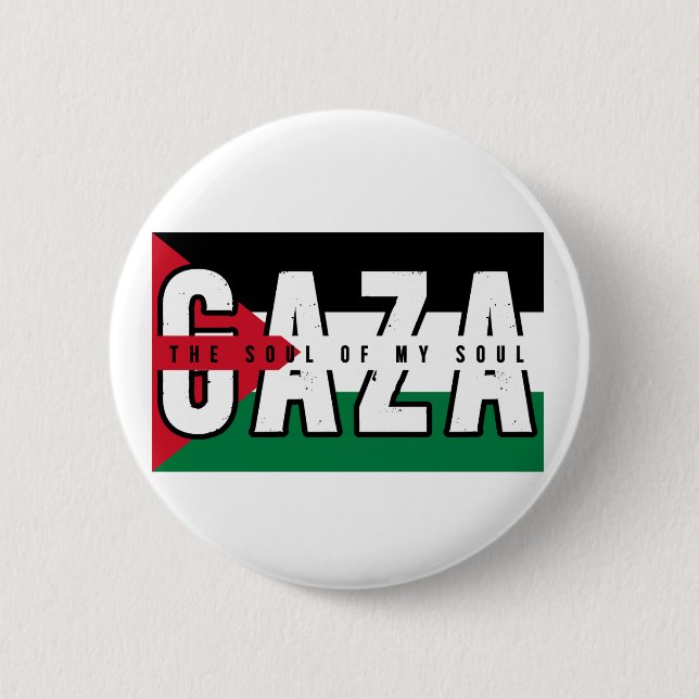 GAZA The Soul of My Soul 2 Inch Round Button (Front)