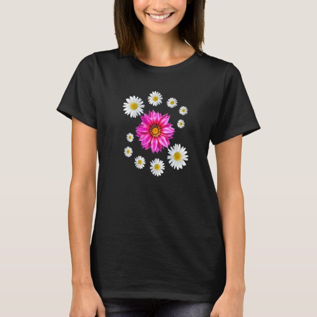 Gazania Daisy Floral Pattern Gazania Daisy Blossom T-Shirt (Front)