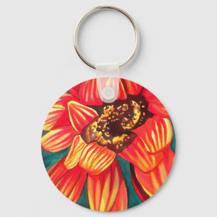 Gazania desert flower art by Sacha Grossel Keychain