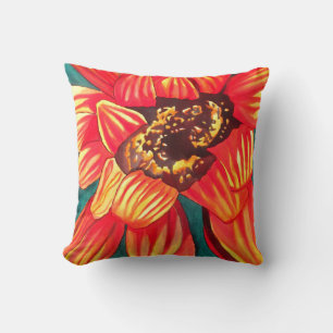 Gazania floral fine art South African flower art Throw Pillow