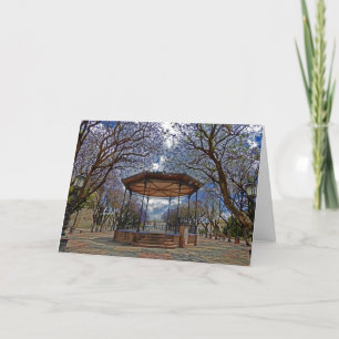 Gazebo dans la carte de voeux du parc