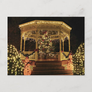 Gazebo Dressed for Christmas Postcard