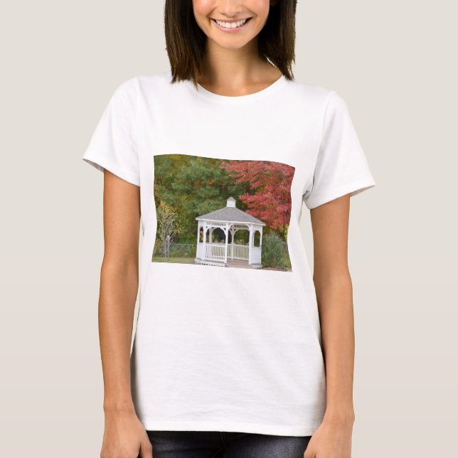 Gazebo - Fall View - New England T-Shirt (Front)