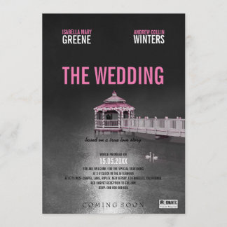 Gazebo Fuchsia Wedding Invitation
