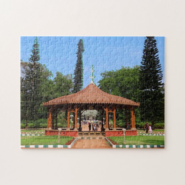 Gazebo in a  garden Bangalore India. Jigsaw Puzzle (Horizontal)
