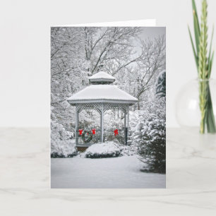 Gazebo in the Snow Holiday Card