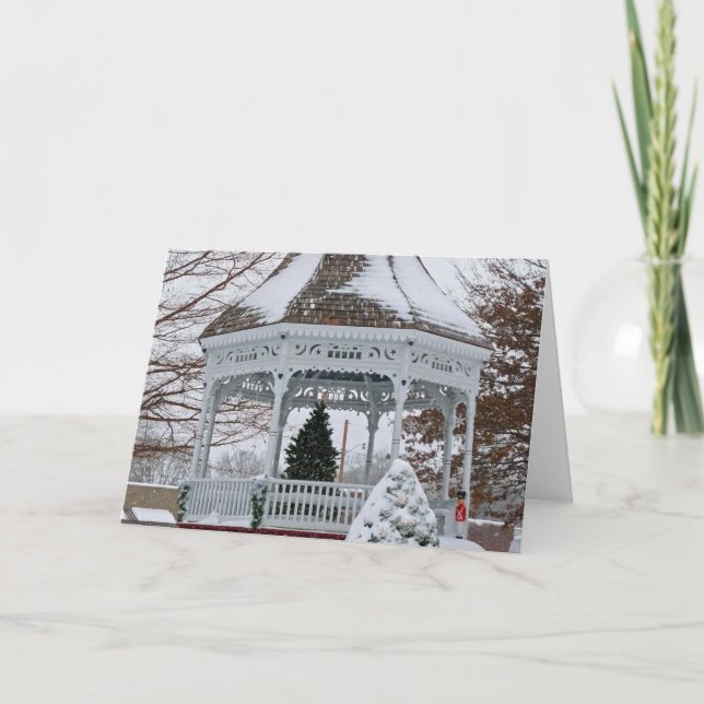 Gazebo in the Snow Holiday Card (Front)