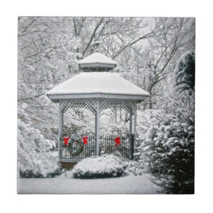 Gazebo in the Snow Tile