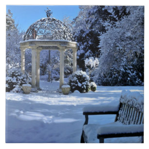 Gazebo in the Snow Tile