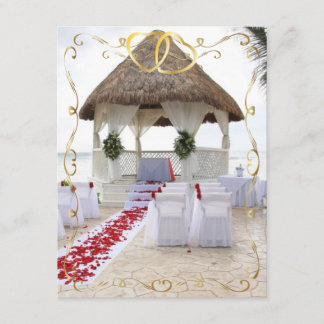 Gazebo On The Beach Wedding Invitation4 Invitation