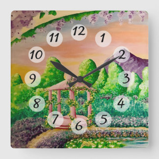 Gazebo square wall clock