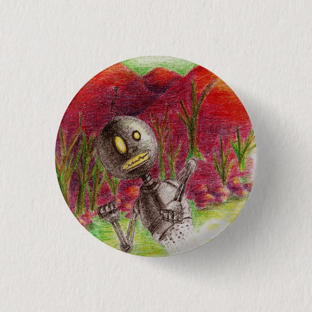 Gazebo the Robot 1 Inch Round Button (Front)