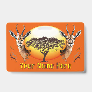 Gazelle African Antelope Wild Animal Badge