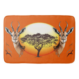 Gazelle African Antelope Wild Animal Bath Mat