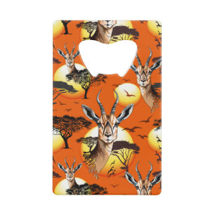 Gazelle African Antelope Wild Animal Credit Card Bottle Opener