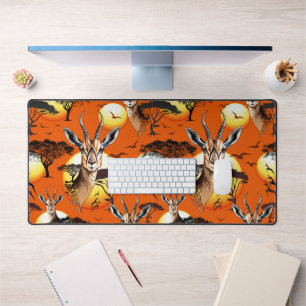 Gazelle African Antelope Wild Animal Desk Mat