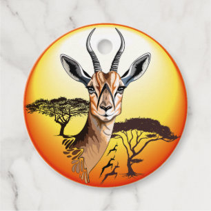 Gazelle African Antelope Wild  Animal Favour Tags