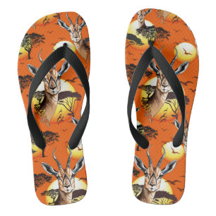 Gazelle African Antelope Wild  Animal Flip Flops