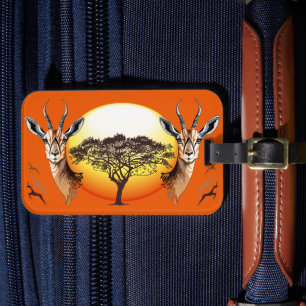 Gazelle African Antelope Wild  Animal Luggage Tag
