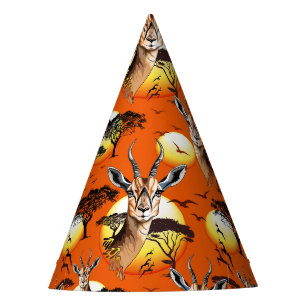 Gazelle African Antelope Wild  Animal Party Hat