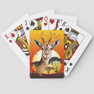 Gazelle African Antelope Wild  Animal Playing Cards