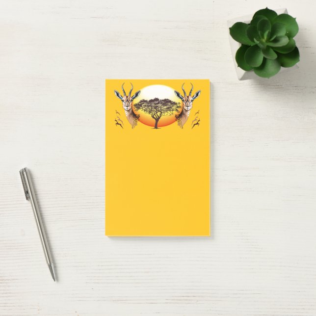 Gazelle African Antelope Wild  Animal Post-it Notes (Office)