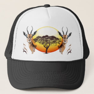 Gazelle African Antelope Wild  Animal Trucker Hat