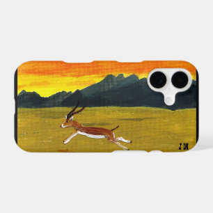 Gazelle au coucher du soleil Art animalier personn