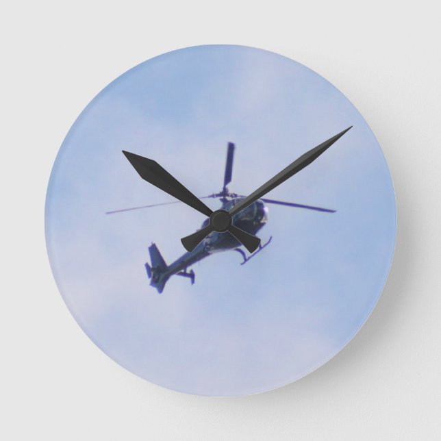 Gazelle Helicopter Round Clock (Front)