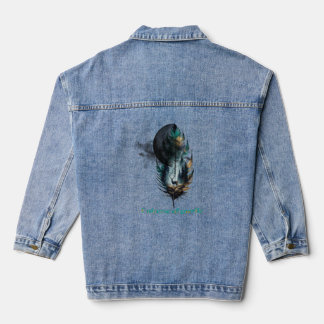 Gazelle in the Universe T-shirt Design Denim Jacket