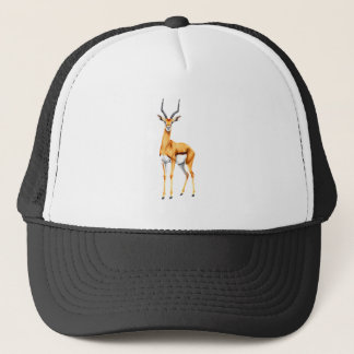 gazelle with spiral horns trucker hat