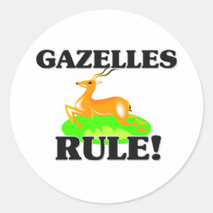 GAZELLES Rule! Classic Round Sticker