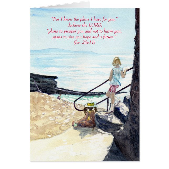 'Gazing (Christian)' Card (Front)