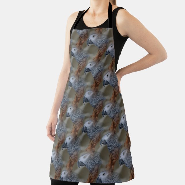 Gazing Congo African Grey Parrot Apron (Insitu)